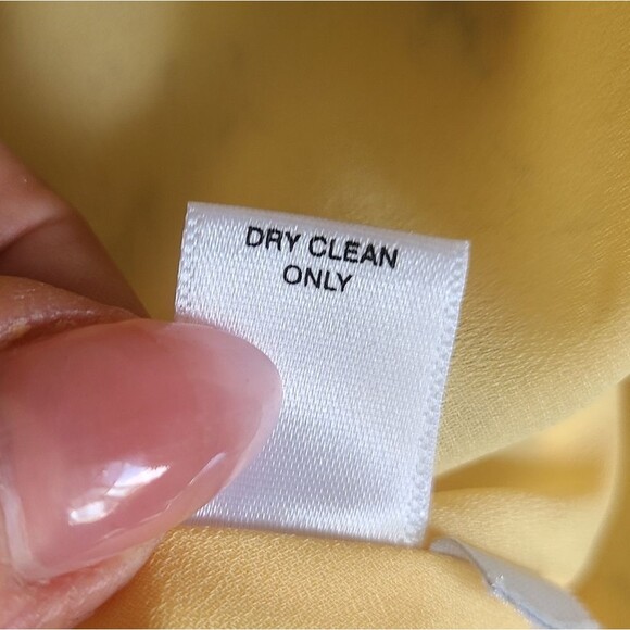 ann taylor loft Y2K dress yellow floral sleeveless v-neck lined size 4 - Picture 6 of 6